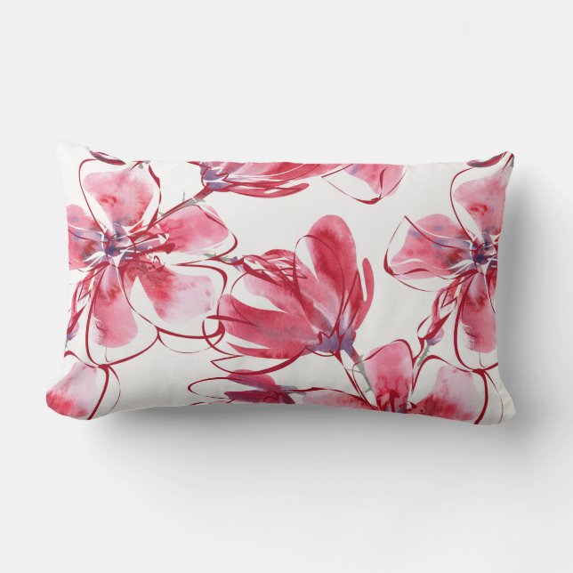 Almohada de flores rojas (Anverso)