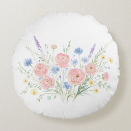 Almohada de flores silvestres suaves decoración bo