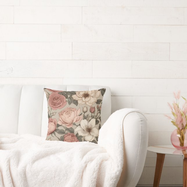 almohada de flores vintage (Sofá)