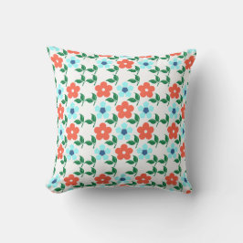 Almohada de flores y hojas