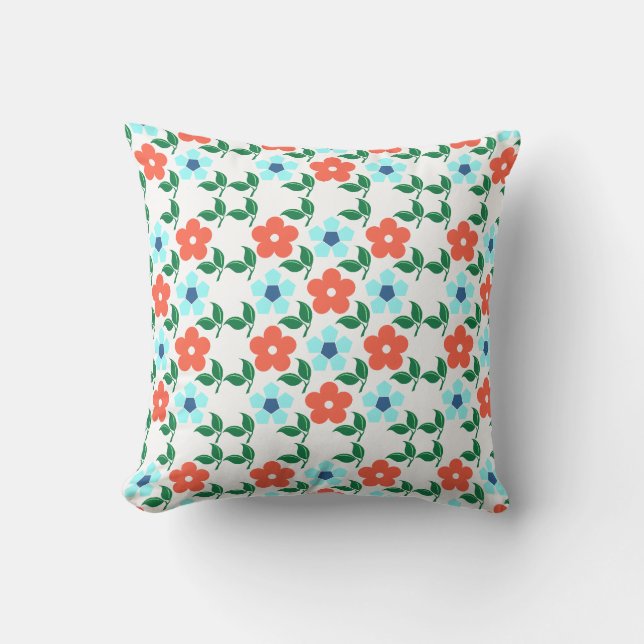 Almohada de flores y hojas (Anverso)