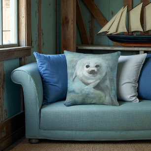 Almohada de foca arpista linda