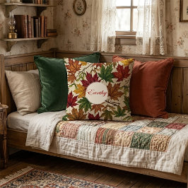 Almohada de follaje de cosecha de otoño