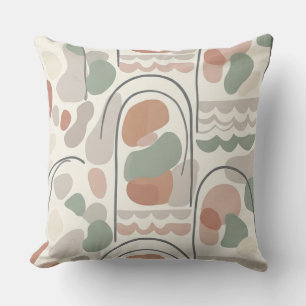 Almohada de forma orgánica abstracta boho - Terrac