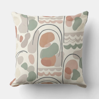 Almohada de forma orgánica abstracta boho - Terrac