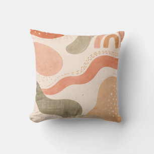 Almohada de forma orgánica abstracta boho - Terrac