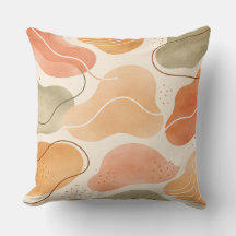 Almohada de forma orgánica abstracta boho - Terros