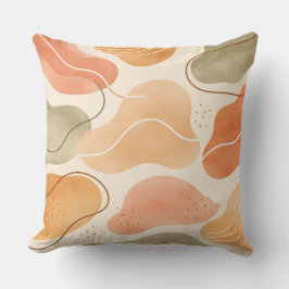 Almohada de forma orgánica abstracta boho - Terros