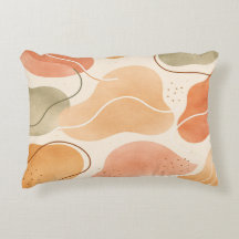 Almohada de forma orgánica abstracta boho - Terros