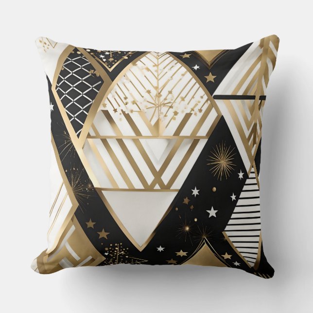 almohada de formas geométricas de navidad (Anverso)