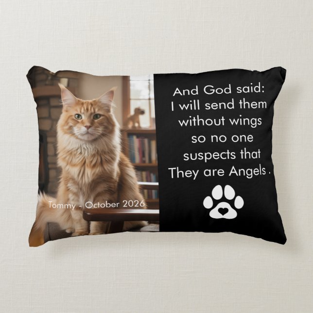 Almohada de foto conmemorativa de mascota personal (Anverso)