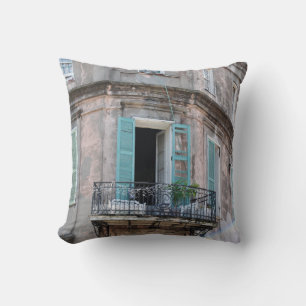 Almohada de foto de balcón del Barrio Francés de N