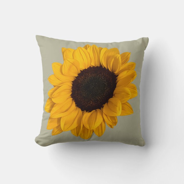 Almohada de foto de girasol Isaías 60:1 Levántate  (Anverso)