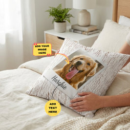Almohada de foto de mascota personalizada de mader