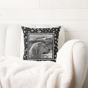 Almohada de foto de mascota personalizada Huella d
