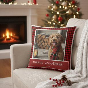 Almohada de foto de mascota personalizada Merry Wo