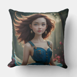 Almohada de foto de princesa bailando