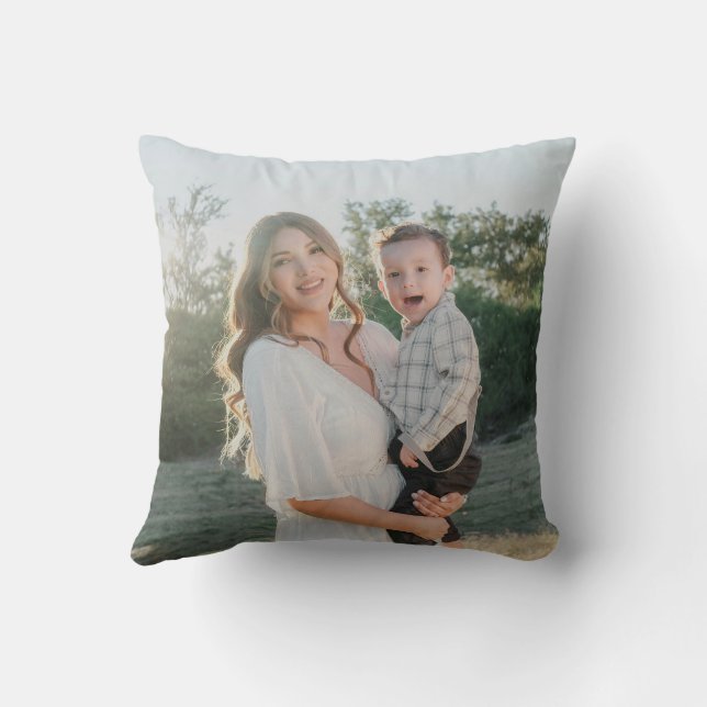 Almohada de foto del Día de la Madre de doble cara (Reverso)