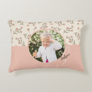 Almohada de foto floral personalizada para el dorm