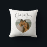 Almohada de foto personalizada de buenos días y bu<br><div class="desc">Comienza y termina cada día con amor ❤️ Esta almohada personalizable de dos lados es el regalo romántico perfecto. Agrega tus propias fotos dentro del marco en forma de corazón: un lado dice Buenos días con tu imagen favorita,  y el otro lado dice Buenas noches con otro recuerdo.</div>