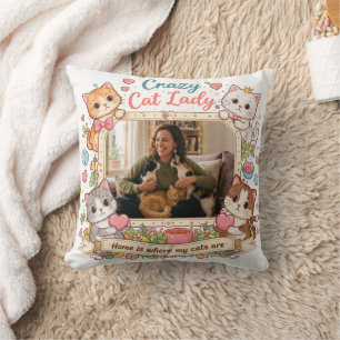 Almohada de Foto Personalizada de Señora Loca de l