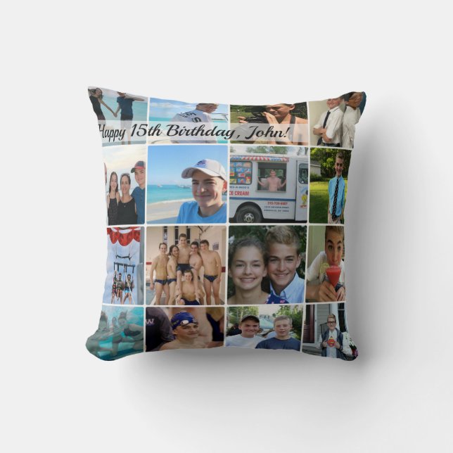 almohada de foto personalizado cuadrada - regalo ú (Anverso)