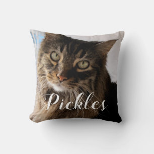 almohada de fotos de personalizado gato añada tu p