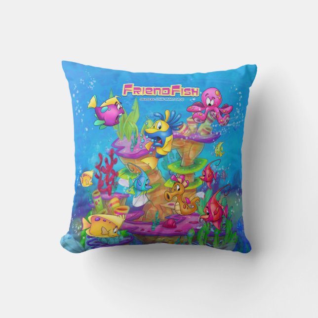 Almohada de FriendFish de la diversión (Anverso)