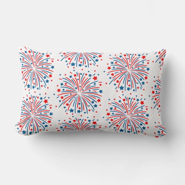 Almohada de Fuegos Artificiales del 4 de Julio (Anverso)