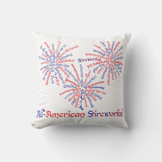 Almohada de Fuegos Artificiales Típicamente Americ (Anverso)