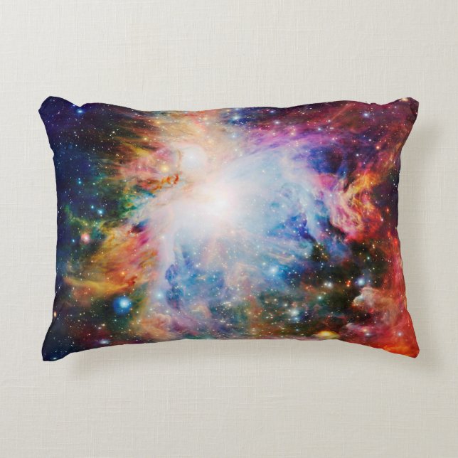 Almohada de Galaxia de Nebulosa Colorida (Anverso)