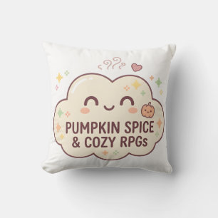 Almohada de gamer de Pumpkin Spice & Cozy RPGs