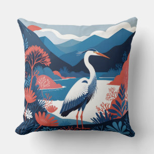 almohada de garza del valle azul