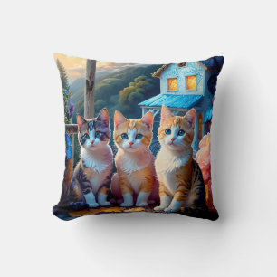 Almohada de gatito de doble cara