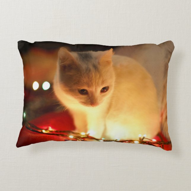 almohada de gatito de Navidad (Reverso)