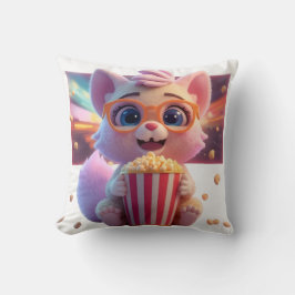 Almohada de gatito de palomitas de maíz linda