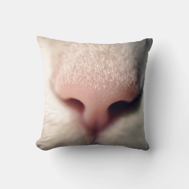 Almohada de gatitos blancos y sedosos (Anverso)