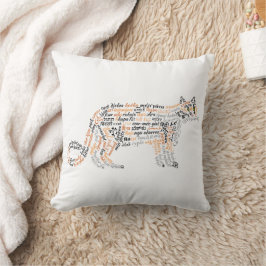 Almohada de gato calico World Word