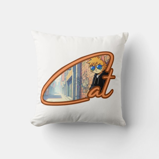 Almohada de gato de anime (Anverso)