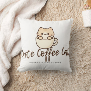 Almohada de gato de café lindo – Amante del café d