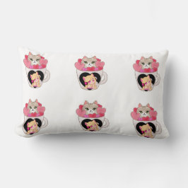 Almohada de gato de café mate