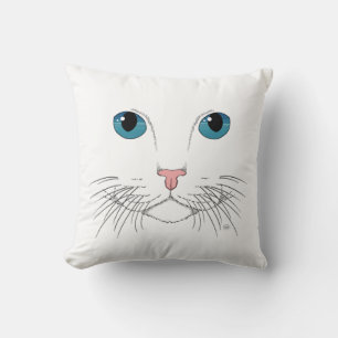 Almohada de gato de ojos azules