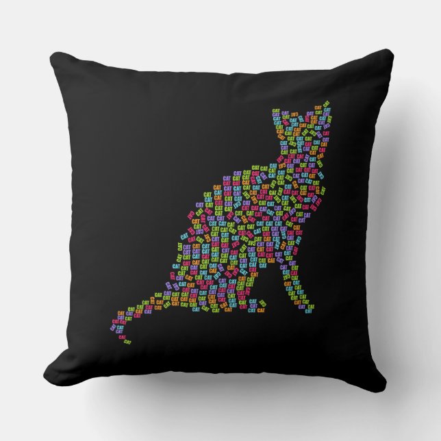 almohada de gato de palabra (Anverso)