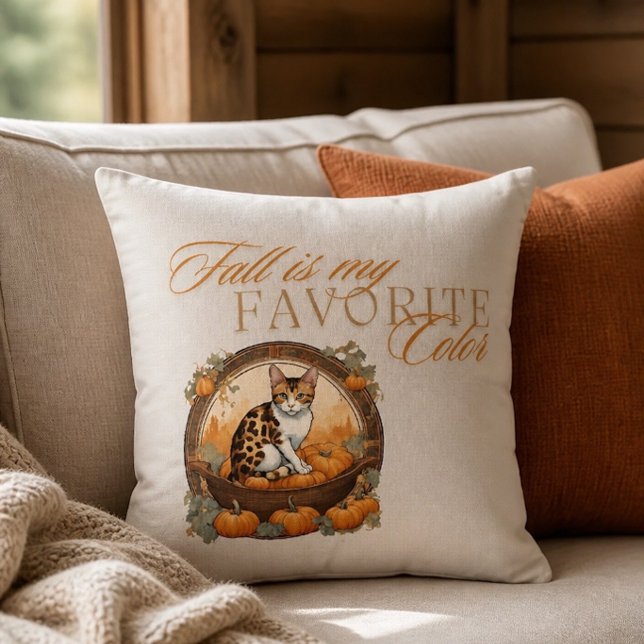 Almohada de gato de temporada de otoño (Subido por el creador)