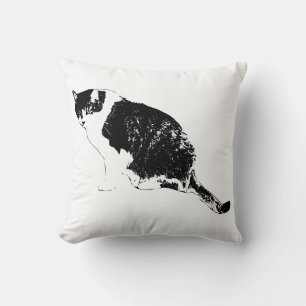 Almohada de gato de tinta negra refresca salas de