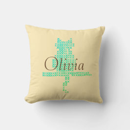 Almohada de gato divertida de nombre de adición pe