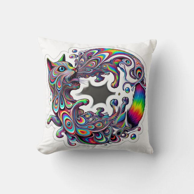 Almohada de gato en espiral arremolinada (Anverso)