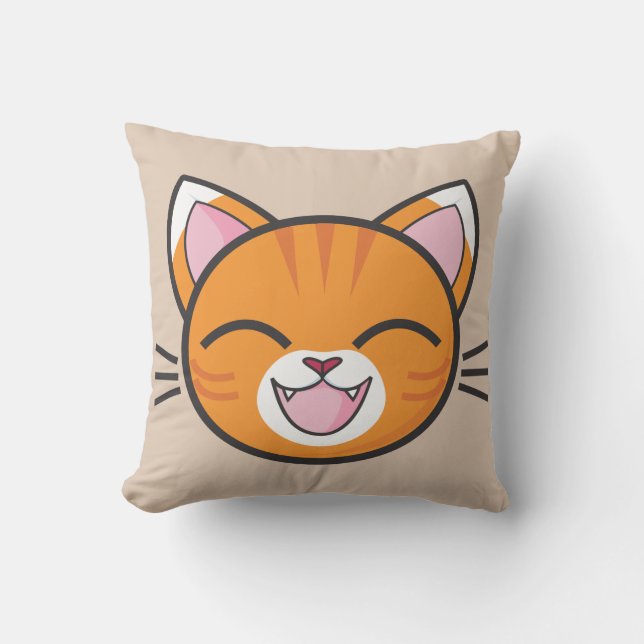 almohada de gato feliz (Anverso)