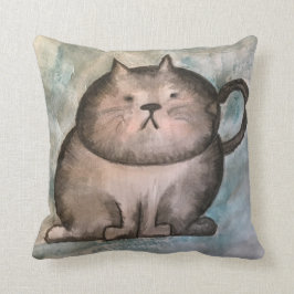 almohada de gato gordo