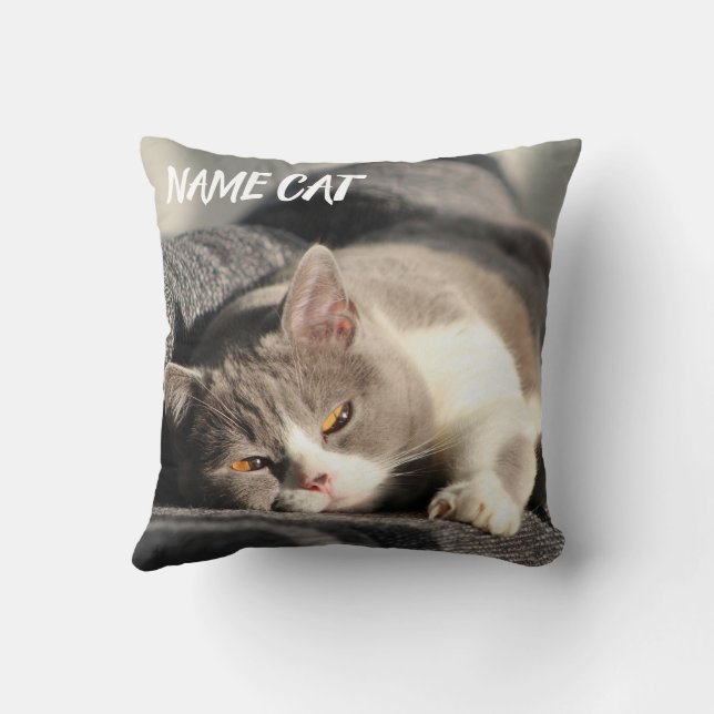 almohada de gato impresa con el nombre del gato (2 (Reverso)